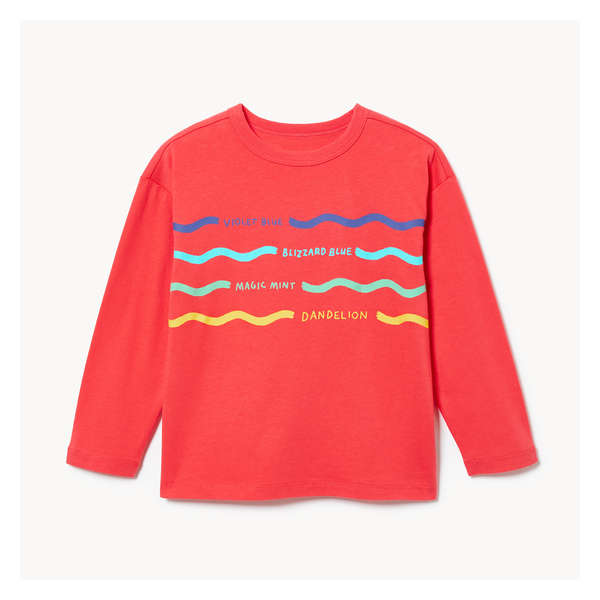 Toddlers' Crayola Graphic Long Sleeve - Bright Red