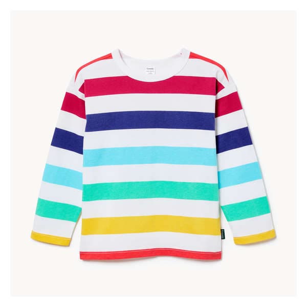 Toddlers' Crayola Striped Long Sleeve - Bright White