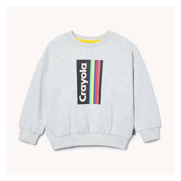 Chandail en molleton Crayola pour tout-petits - GRIS PALE