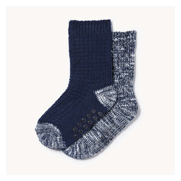 Toddler Boys' 2-Pack Boot Crew Socks - Navy