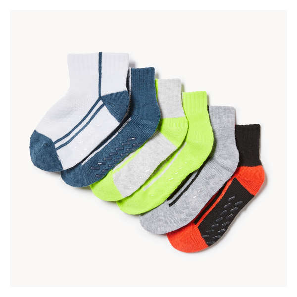 Toddler Boys' 6-Pack Anklets - White