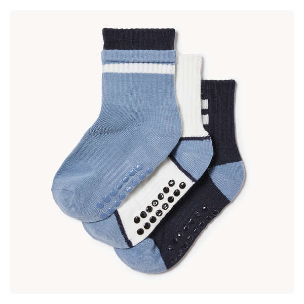 Toddler Boys' 3-Pack Mid-Crew Socks - Blue