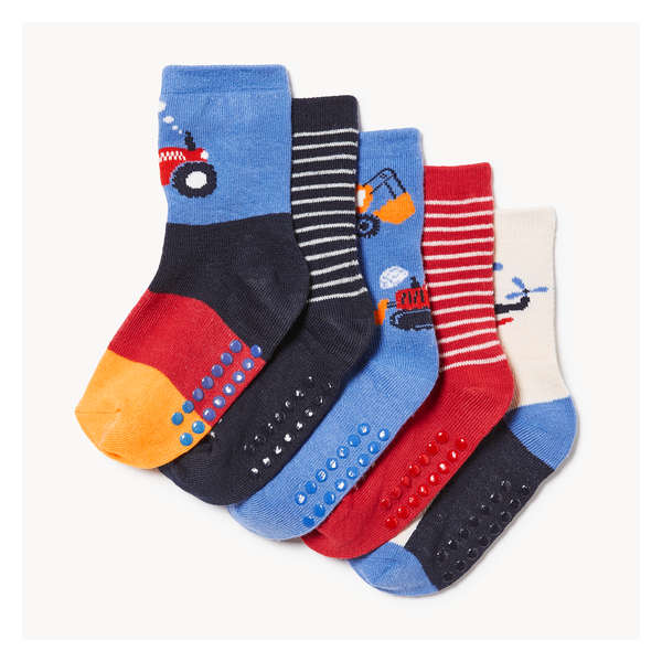 Toddler Boys' 5-Pack Crew Socks - Blue