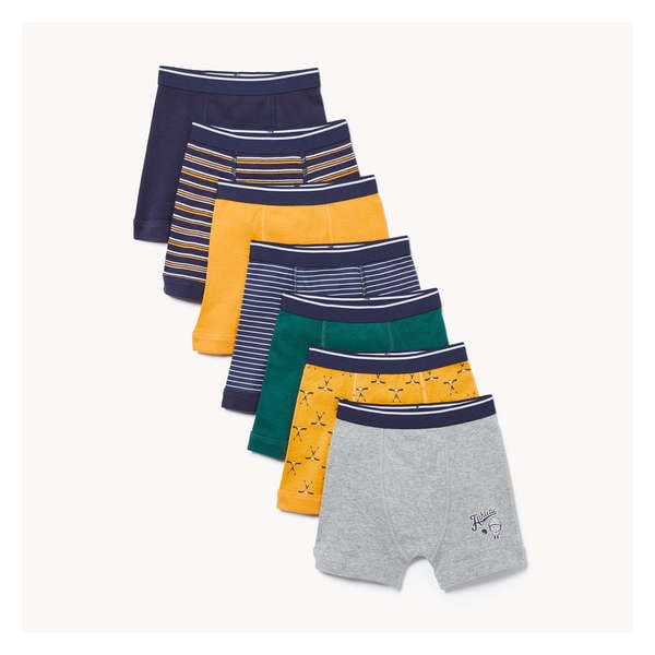 Ens. 7 caleçons boxeurs pour petits garçons - Assorties
