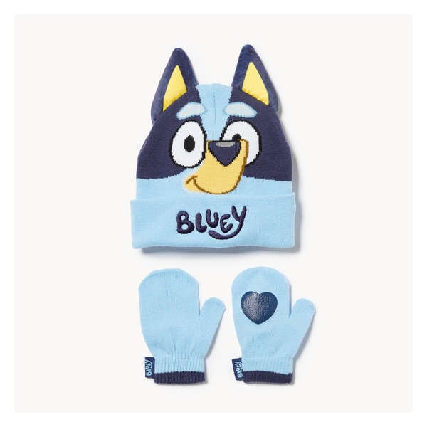 Ens. 2 tuques Bluey avec tuque pour petits garçons - Bleu
