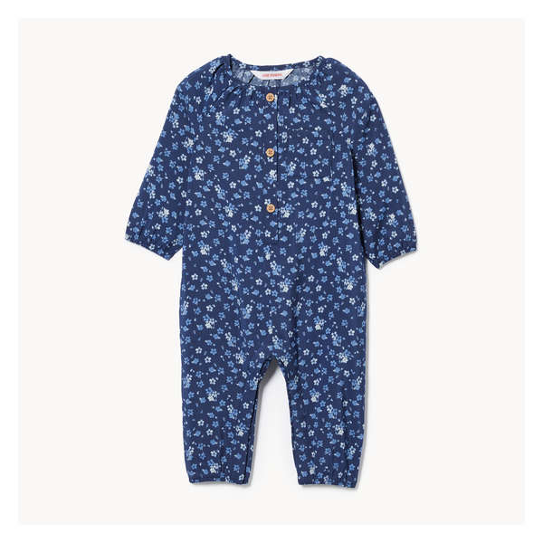 Baby Girls' Woven Romper - Indigo