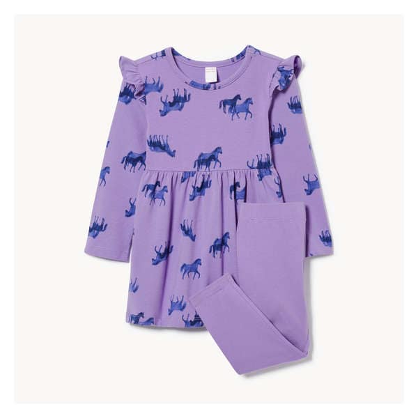 Baby Girls' 2-Piece Dress Set - Purple