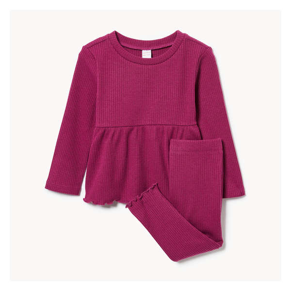 Baby Girls' 2-Piece Flounce Top Set - Purple Cabbage