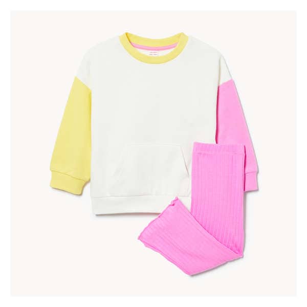 Baby Girls' 2-Piece Sweatshirt Set - Off White
