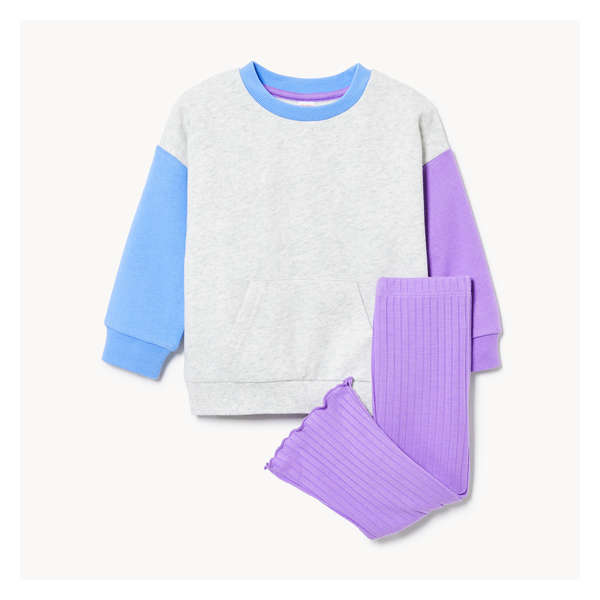 Baby Girls' 2-Piece Sweatshirt Set - Pale Grey