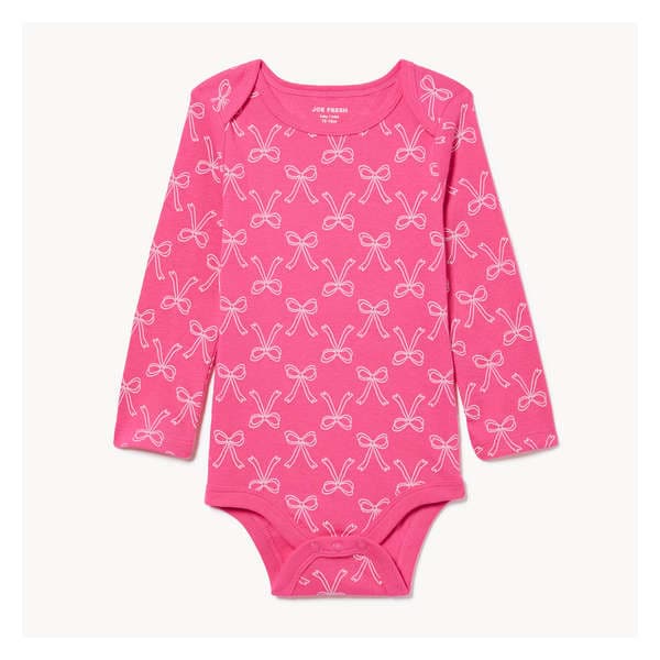 Baby Girls' Printed Bodysuit - Bright Pink