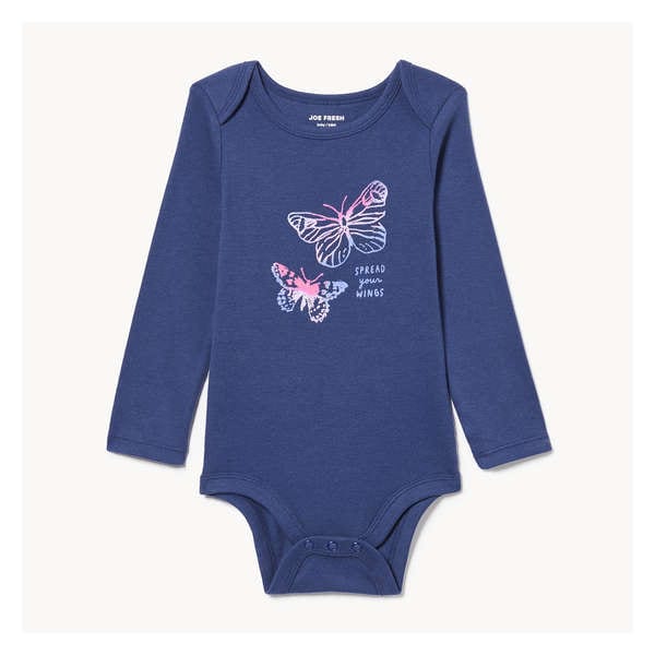 Baby Girls' Graphic Bodysuit - Indigo