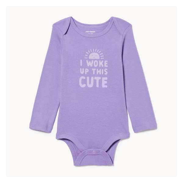 Baby Girls' Graphic Bodysuit - Purple