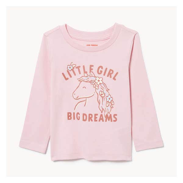 Baby Graphic Long Sleeve Top - Light Pink