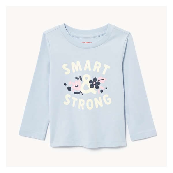 Baby Graphic Long Sleeve Top - Pale Blue