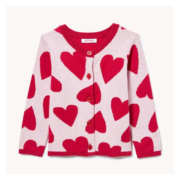 Baby Girls' Printed Cardigan - Light Pink