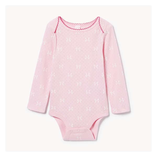 Baby Girls' Pointelle Bodysuit - Light Pink