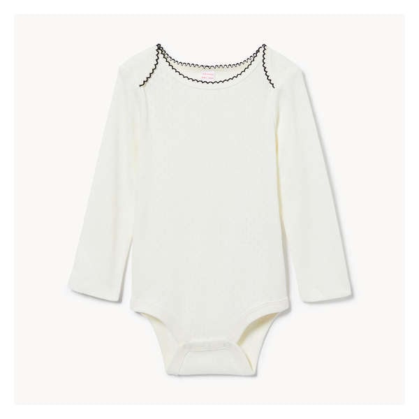 Baby Girls' Pointelle Bodysuit - Off White