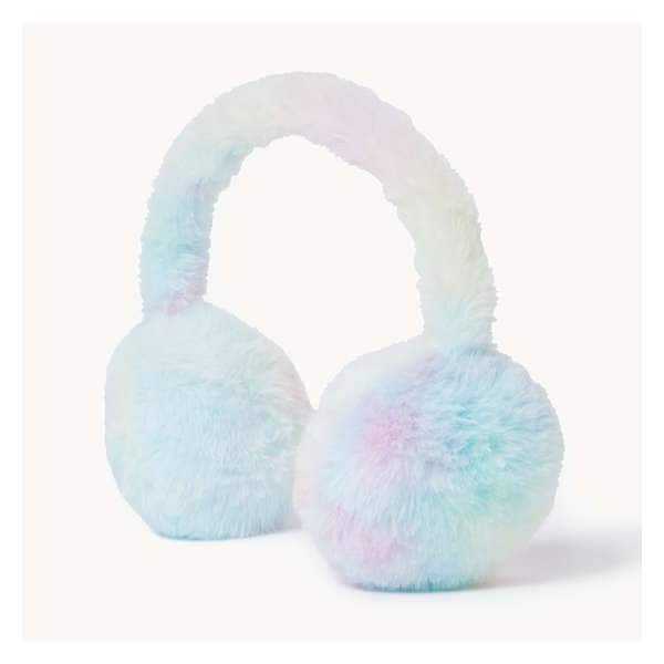 Kid Girls' Multicolour Faux Fur Earmuffs - Aqua