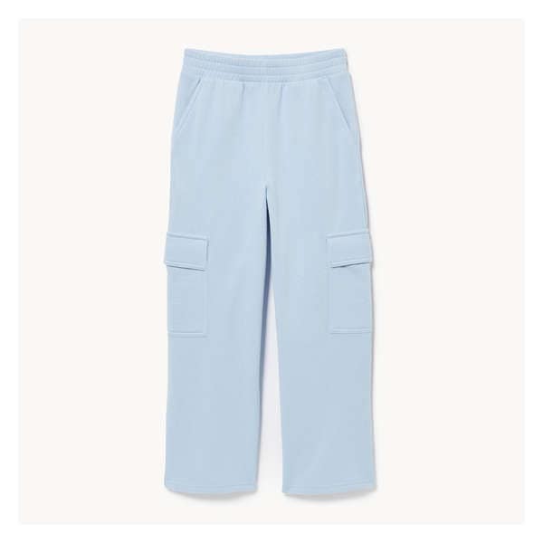 Kid Girls' Fleece Cargo Sweatpant - Pale Blue