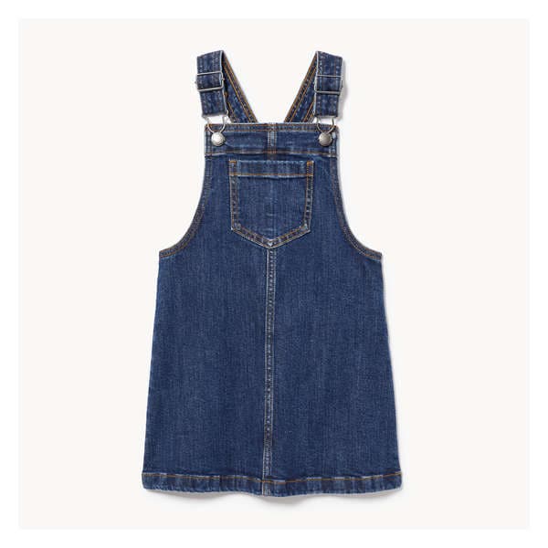 Robe chasuble en denim pour filles - Marine