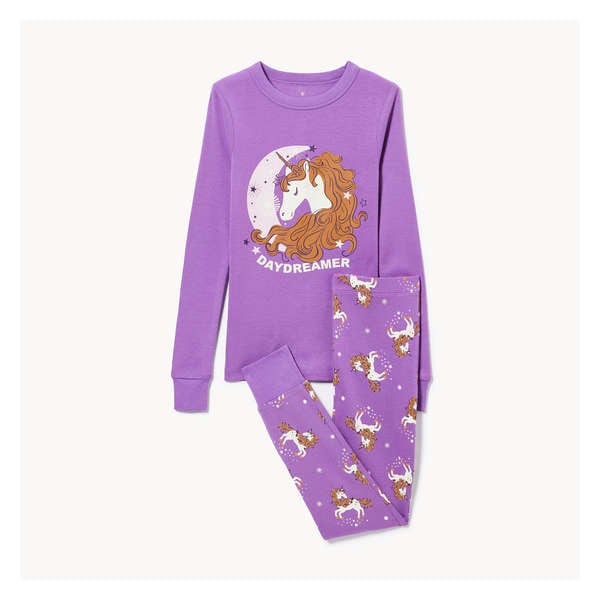 Kid Girls' Printed Sleep Set - Purple