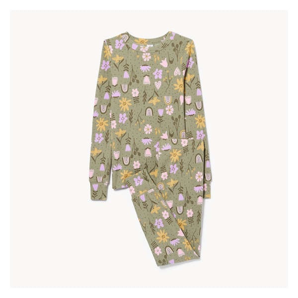 Kid Girls' 2-Piece Sleep Set - Dark Olive