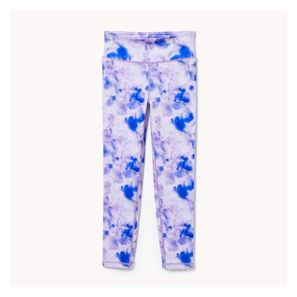 Kid Girls' Active Printed Legging - Bright Purple