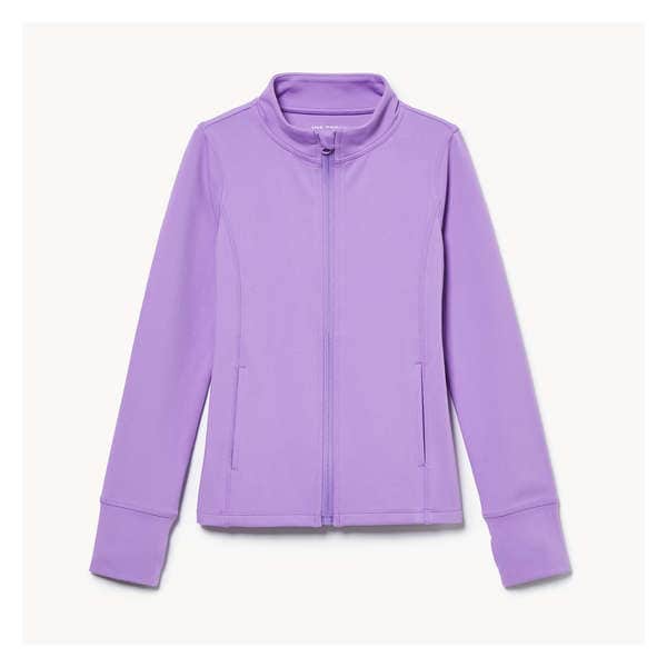 Kid Girls' Active Yoga Jacket - Bright Purple