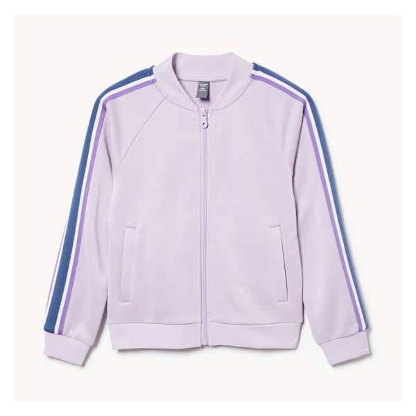 Kid Girls' Zip Up Track Jacket - Dusty Lavender