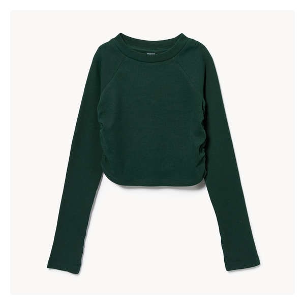 Kid Girls' Active Long Sleeve Top - Dark Green