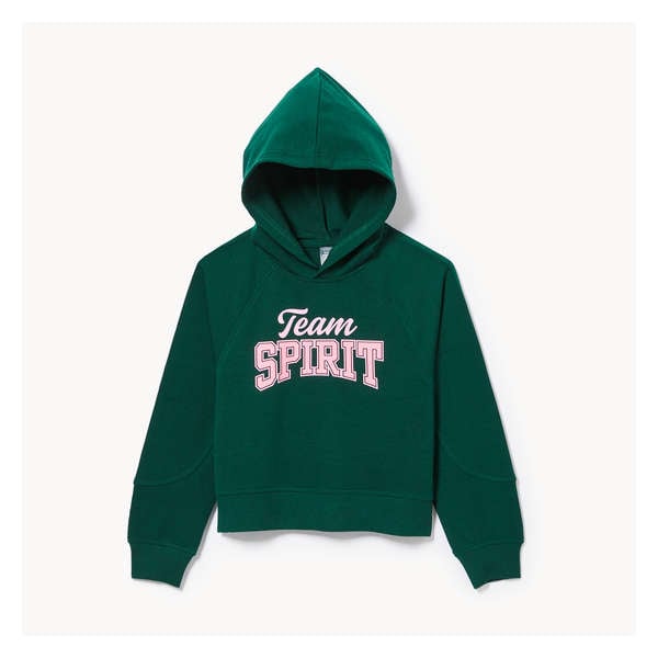 Kid Girls' Graphic Hoodie - Dark Green