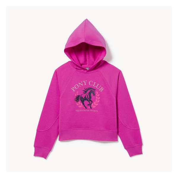 Kid Girls' Graphic Hoodie - Fuchsia