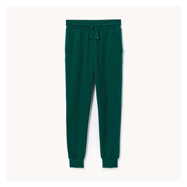 Kid Girls' Active Terry Jogger - Dark Green