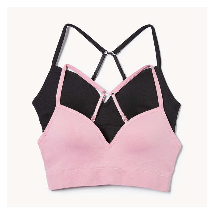 Kid Girls' 2-Pack Seamless Bra - Pink