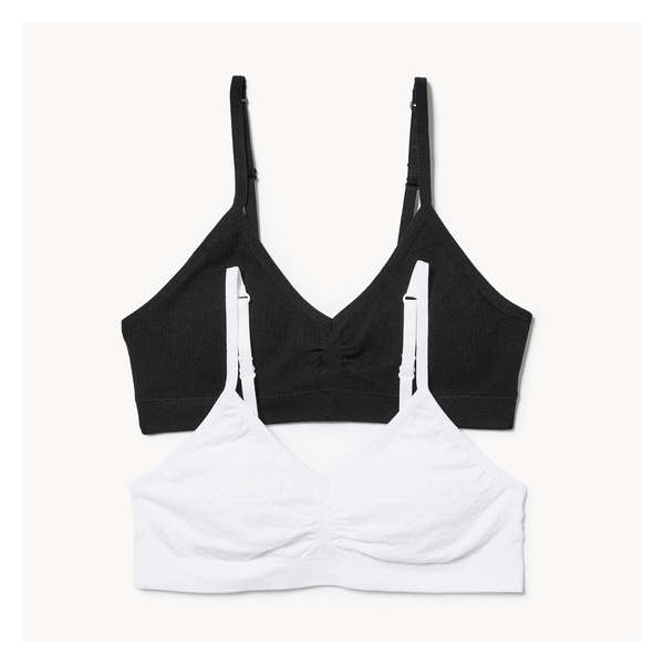 Ens. 2 bustiers sans couture pour filles - Noir