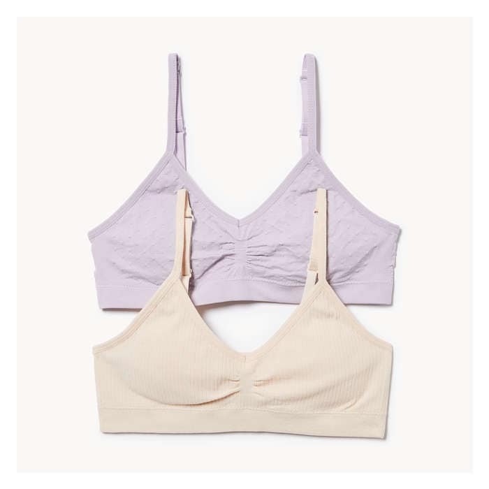Kid Girls' 2-Pack Seamless Bralette - Lilac