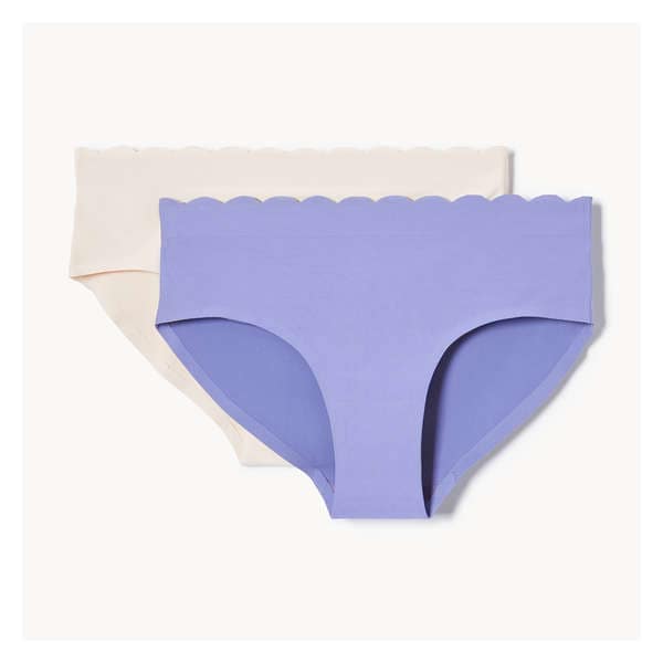 Ens. 2 culottes à taille basse invisibles - Bleu
