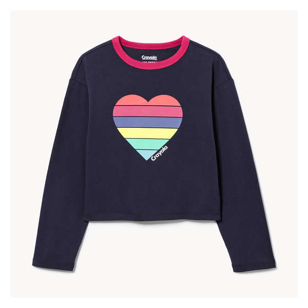 Kids' Crayola Graphic Long Sleeve - Dark Navy