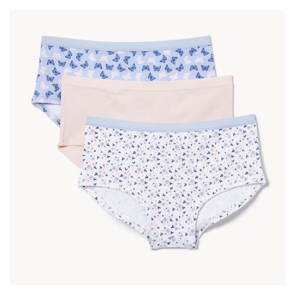 Ens. 3 culottes garçonnes en coton pour filles - Rose