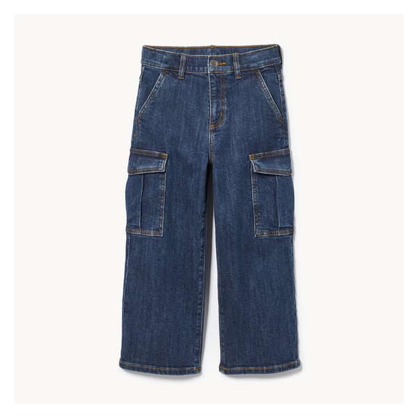 Tween Girls' Cargo Jean - Navy
