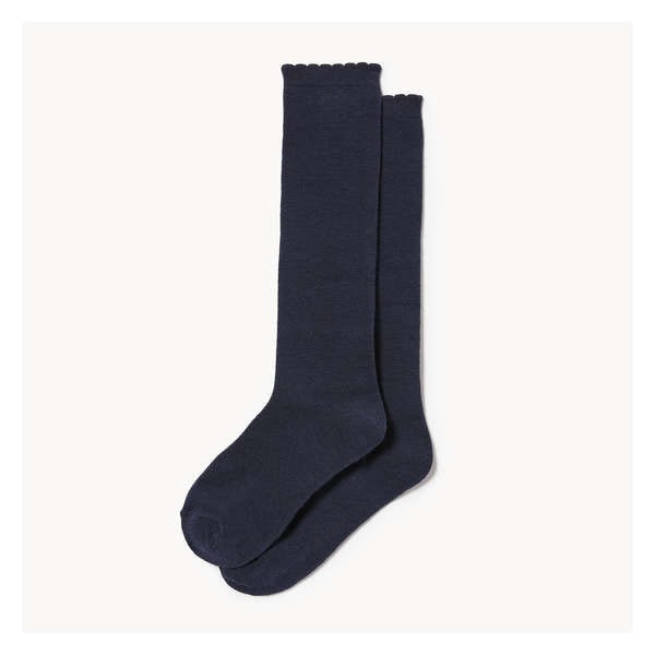 Ens. 2 paires de chaussettes montantes d’uniformes - Marine