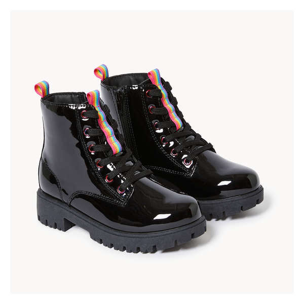 Kid Girls' Combat Boots - Black