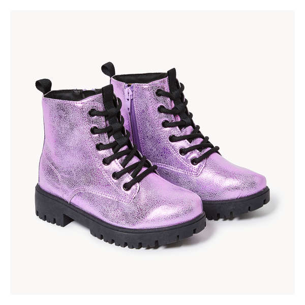 Kid Girls' Combat Boots - Purple