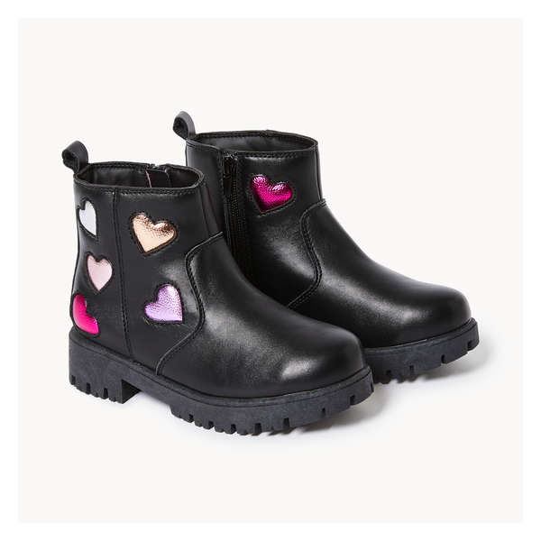 Kid Girls' Combat Boots - Black