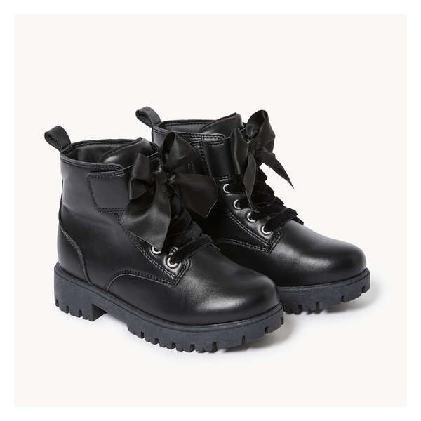 Kid Girls' Bow Boots - Black