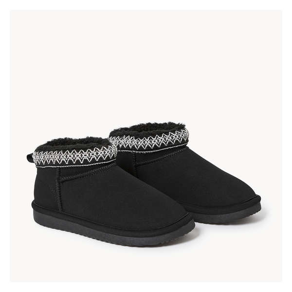 Kid Girls' Cozy Boots - Black
