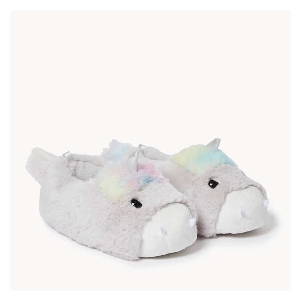 Kid Girls' Unicorn Slippers - Grey