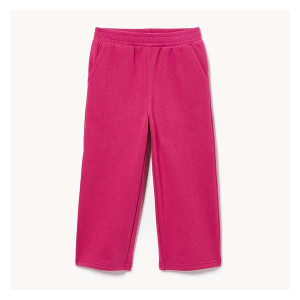 Pantalon de survêtement à jambe large pour fille - Magenta