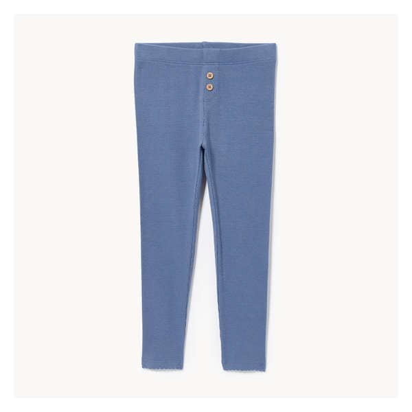 Toddler Girls' Ribbed Legging - Denim Blue